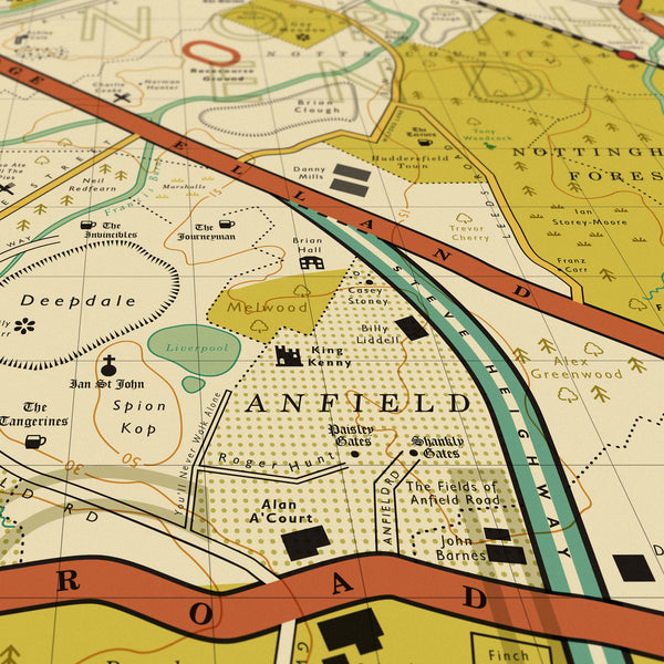 Football Map Original Open Edition Dorothy