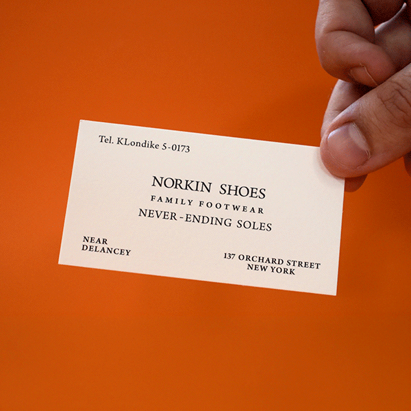 Business as Unusual: Individual Calling Card - Marty Supreme