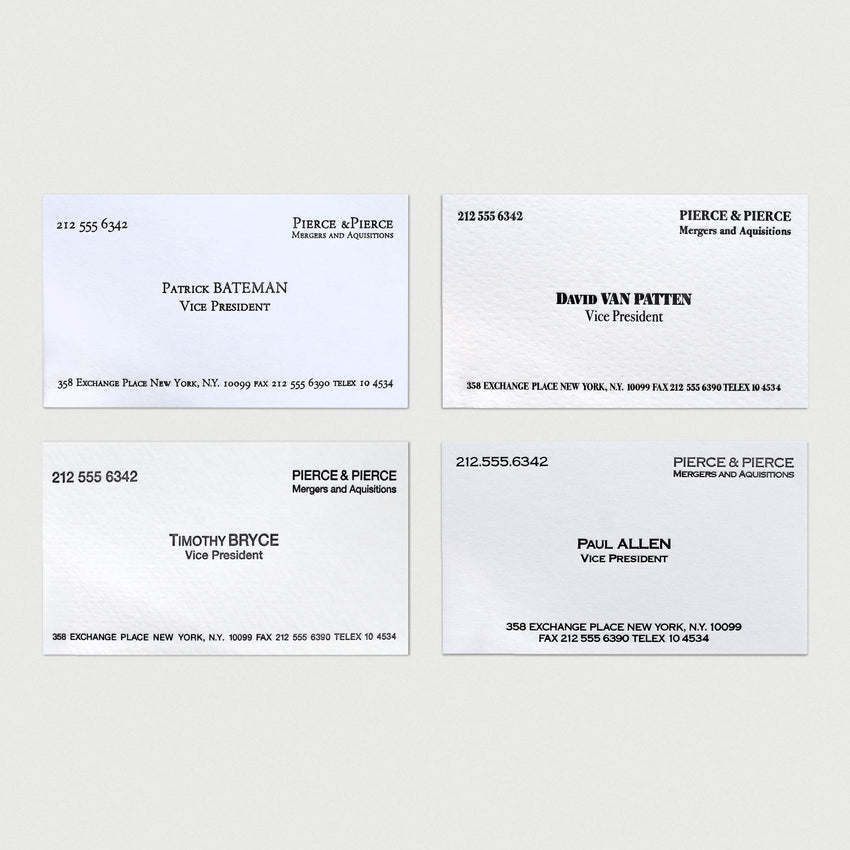 Business as Unusual: Set of Calling Cards - American Psycho