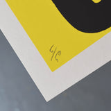 Anthony Burrill - Joy! Pure Joy! (Yellow) Signed Limited Edition