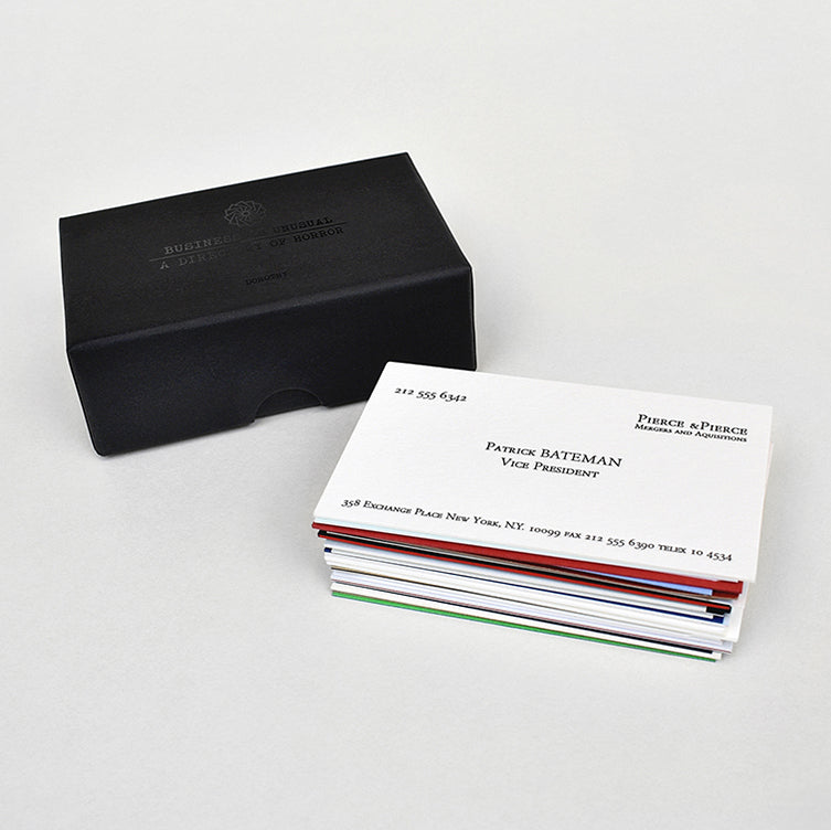 Collection of Business Cards from Horror Movies