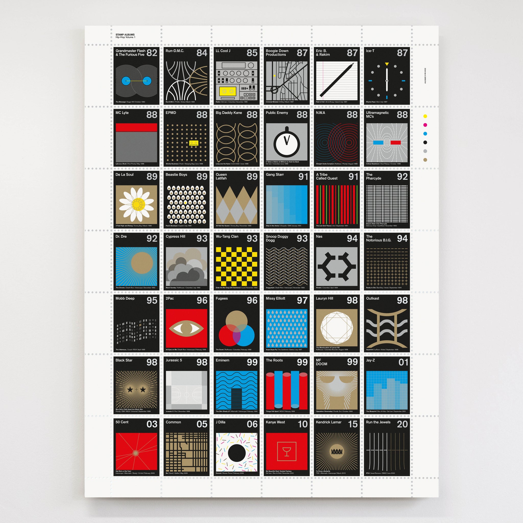 Hip Hop Stamp Album Print