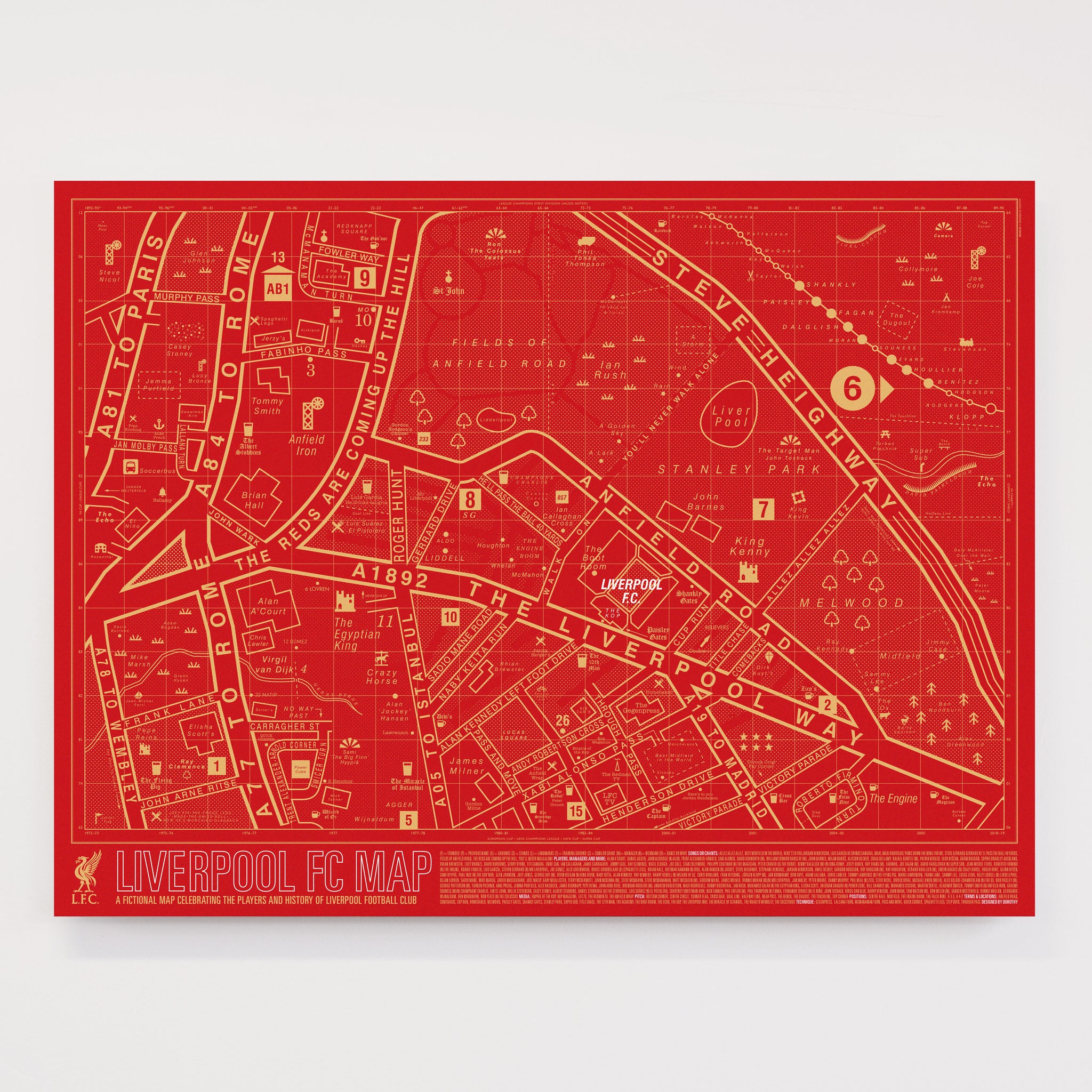 Liverpool FC Map - Exclusive Edition for Liverpool Football Club