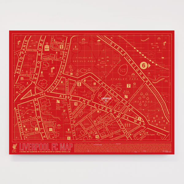 Liverpool Tithe Maps Liverpool FC Map - Exclusive Print - Liverpool Football Club – Dorothy