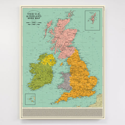 U.K. and Ireland Song Map - Open Edition