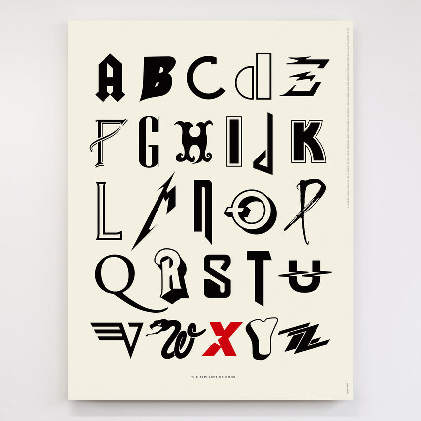 Alphabet of Rock - A-Z of Rock Music Print – Dorothy