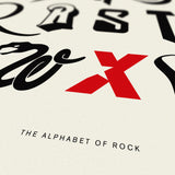 This new A-Z print is made up entirely of letters from classic rock band logos.