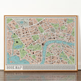 Framed Book Map Poster