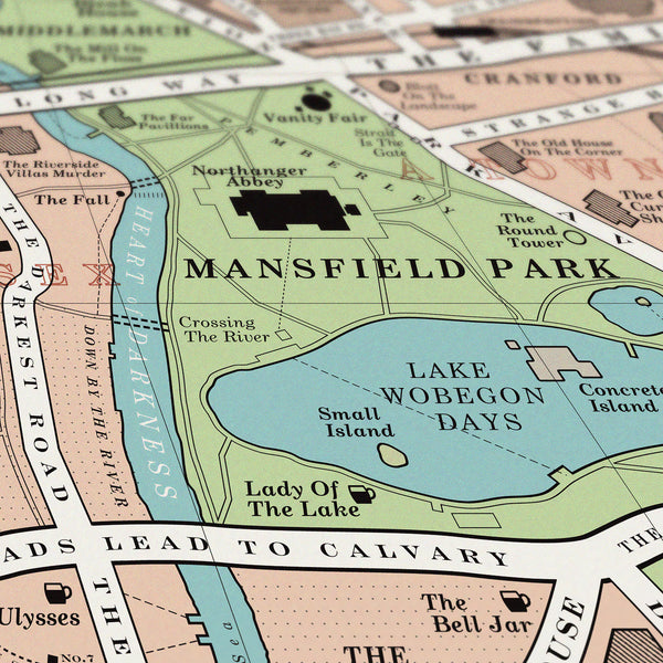 Book Map - Limited edition print made up from book titles – Dorothy