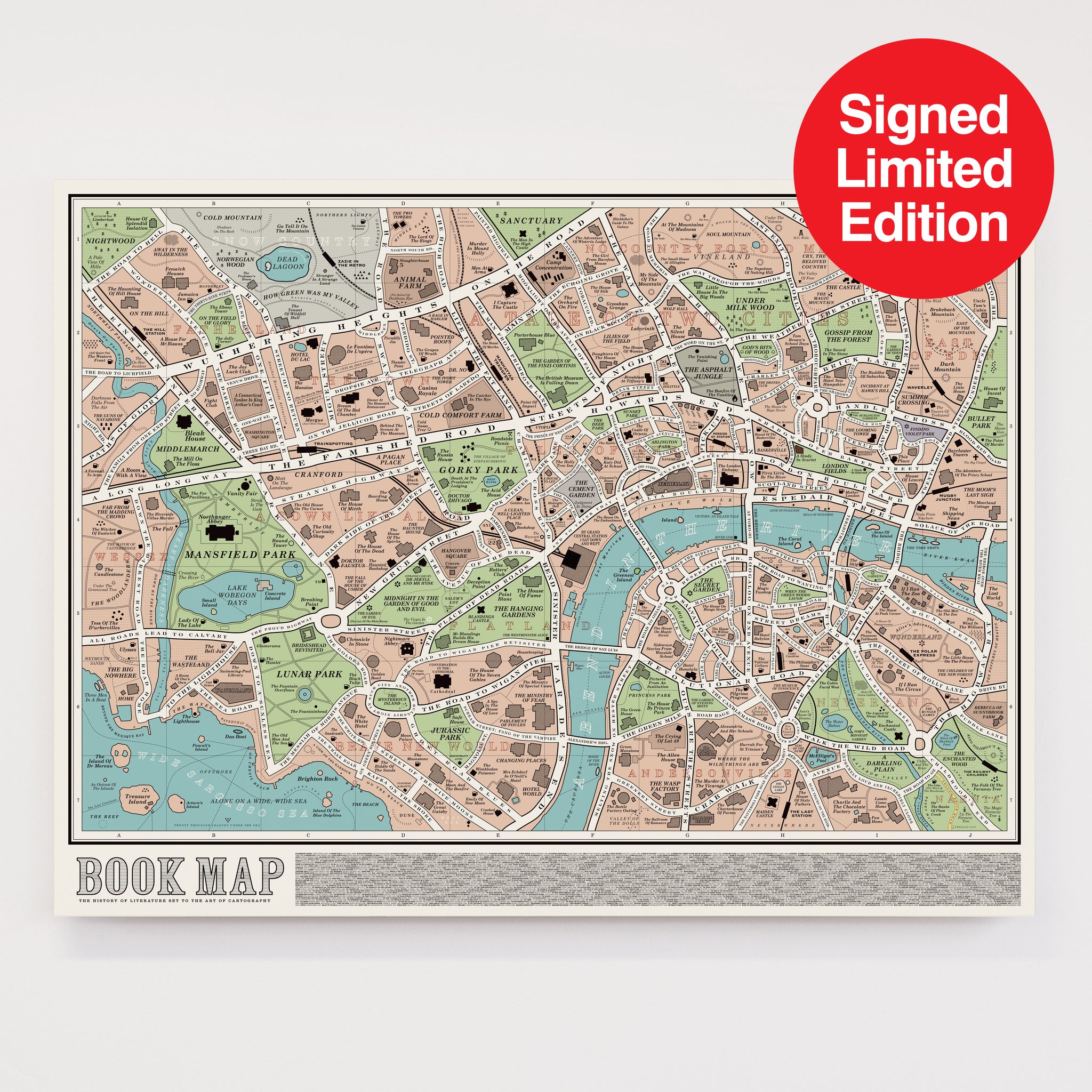 Map Star Book Book Map - Limited edition print made up from book titles – Dorothy
