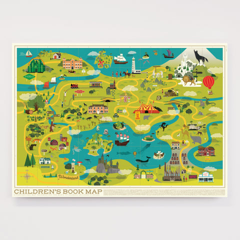 Children's Book Map - Original Open Edition