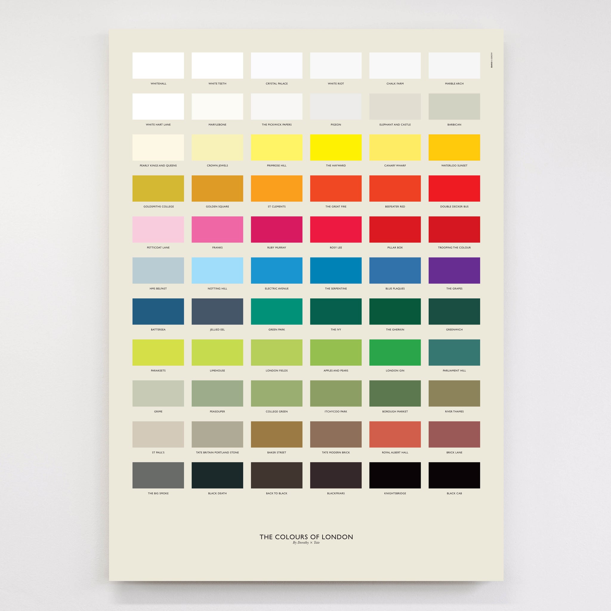 The Colours of London - Print and Homeware Range for Tate