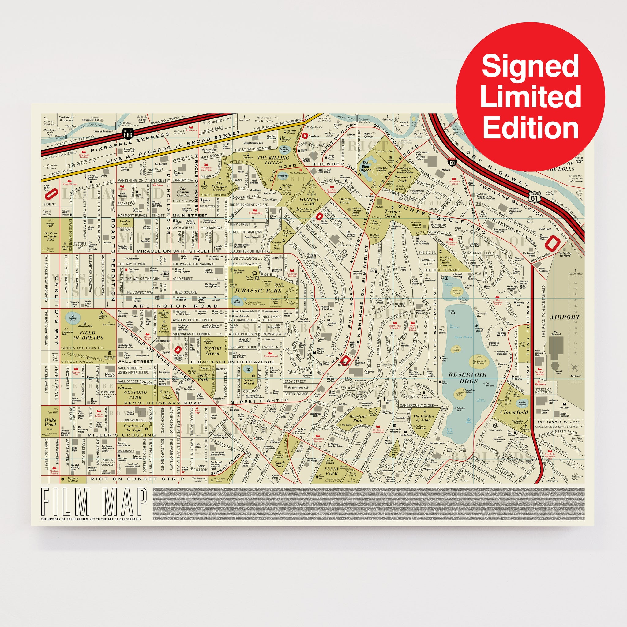 Film Map - Signed Limited Edition