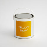 Yellow Snow Paint Tin Art