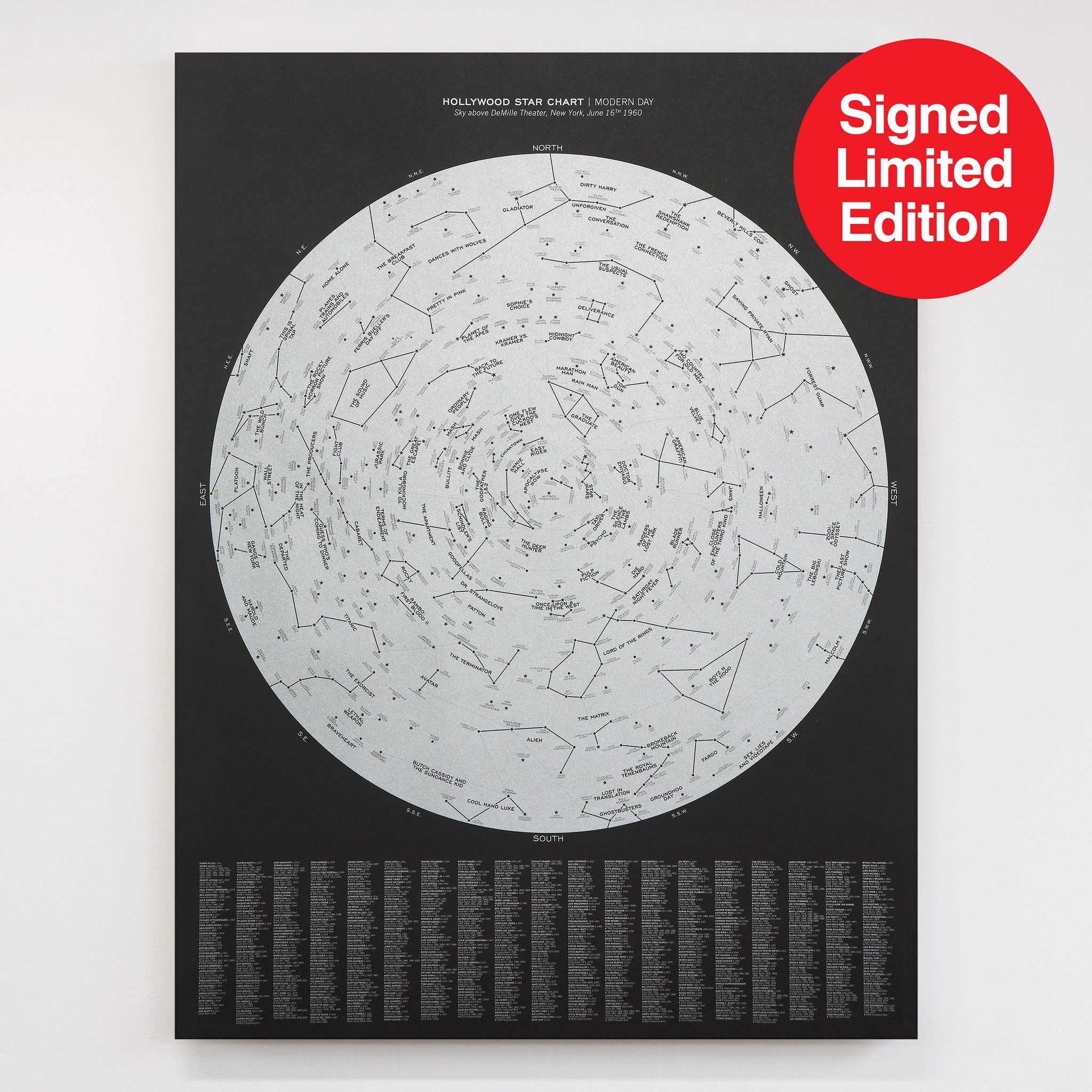 Hollywood Star Chart: Modern Day - Signed Limited Edition