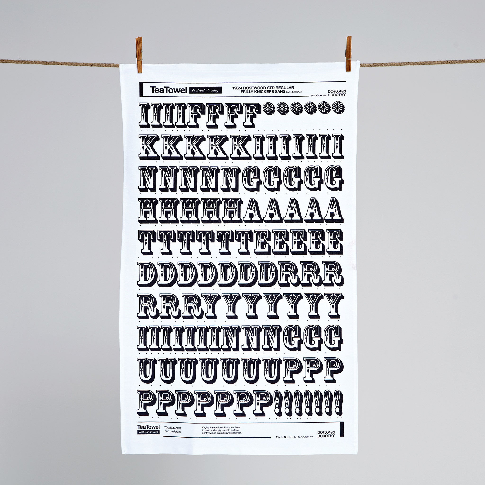 My Type of Tea Towel: Frilly Knickers Sans