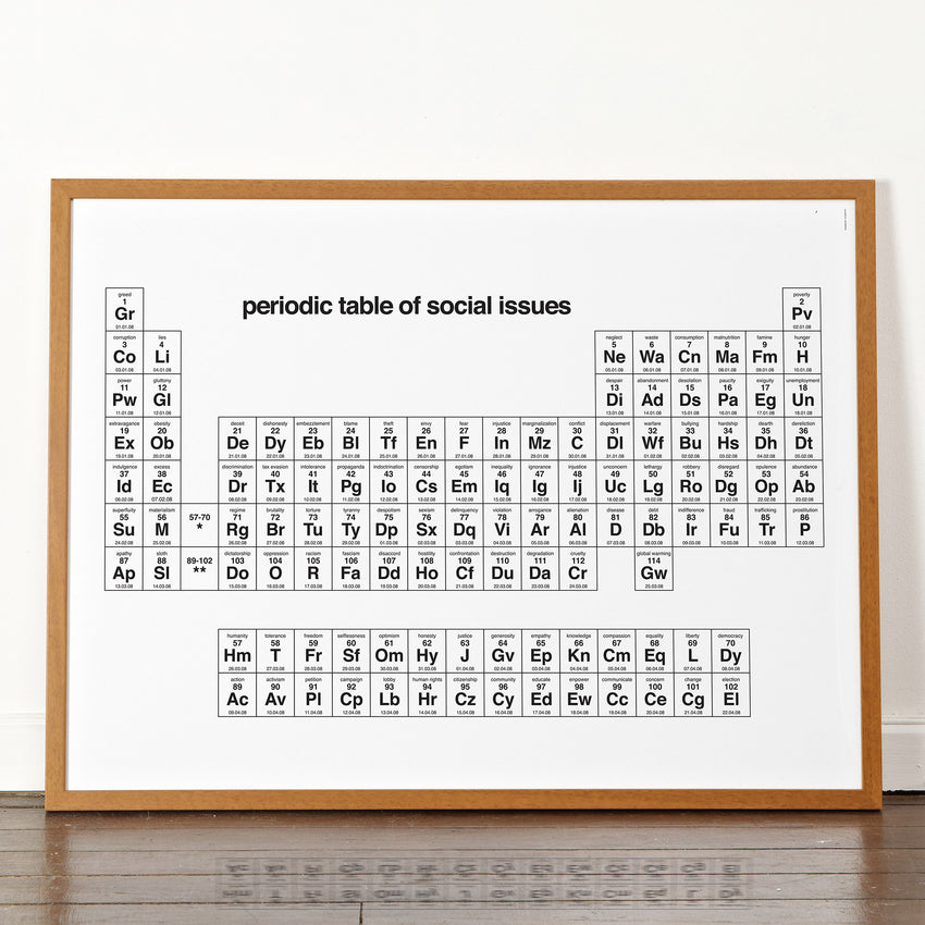 Periodic Tables of Social Issues - Signed Limited Edition