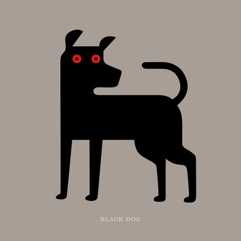 Rock 'N' Roll Zoo: Black Dog - 12" Print