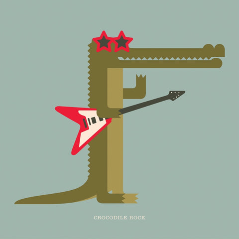 Rock 'N' Roll Zoo: Crocodile Rock - 12" Print