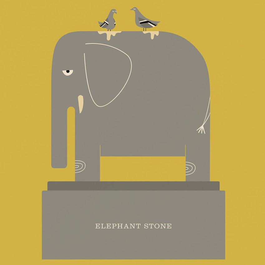 Rock 'N' Roll Zoo: Elephant Stone - 12" Print