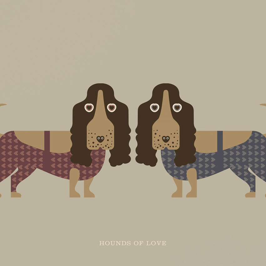 Rock 'N' Roll Zoo: Hounds of Love - 12" Print