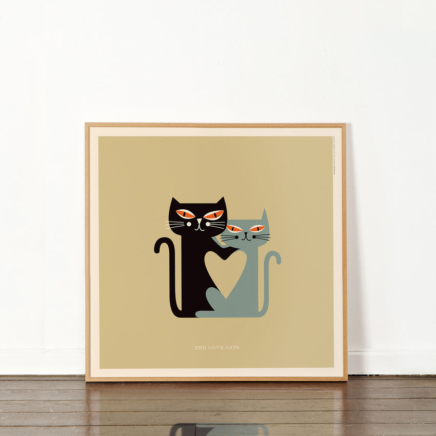Rock 'N' Roll Zoo: The Love Cats - 12" Print