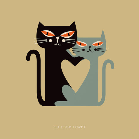 Rock 'N' Roll Zoo: The Love Cats - 12" Print