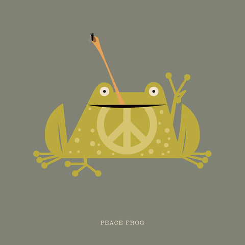 Rock 'N' Roll Zoo: Peace Frog - 12" Print