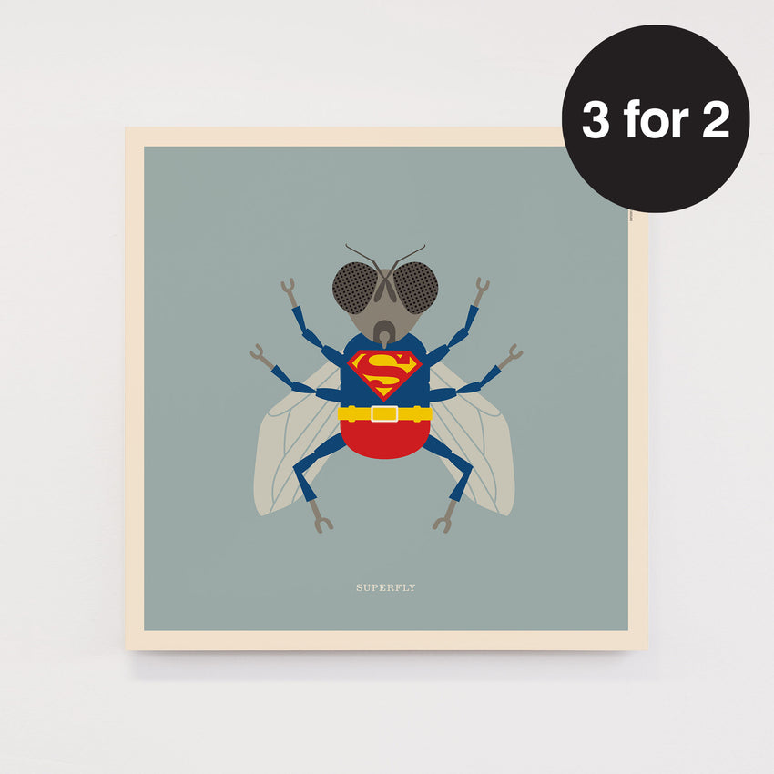 Rock 'N' Roll Zoo: Superfly - 12" Print