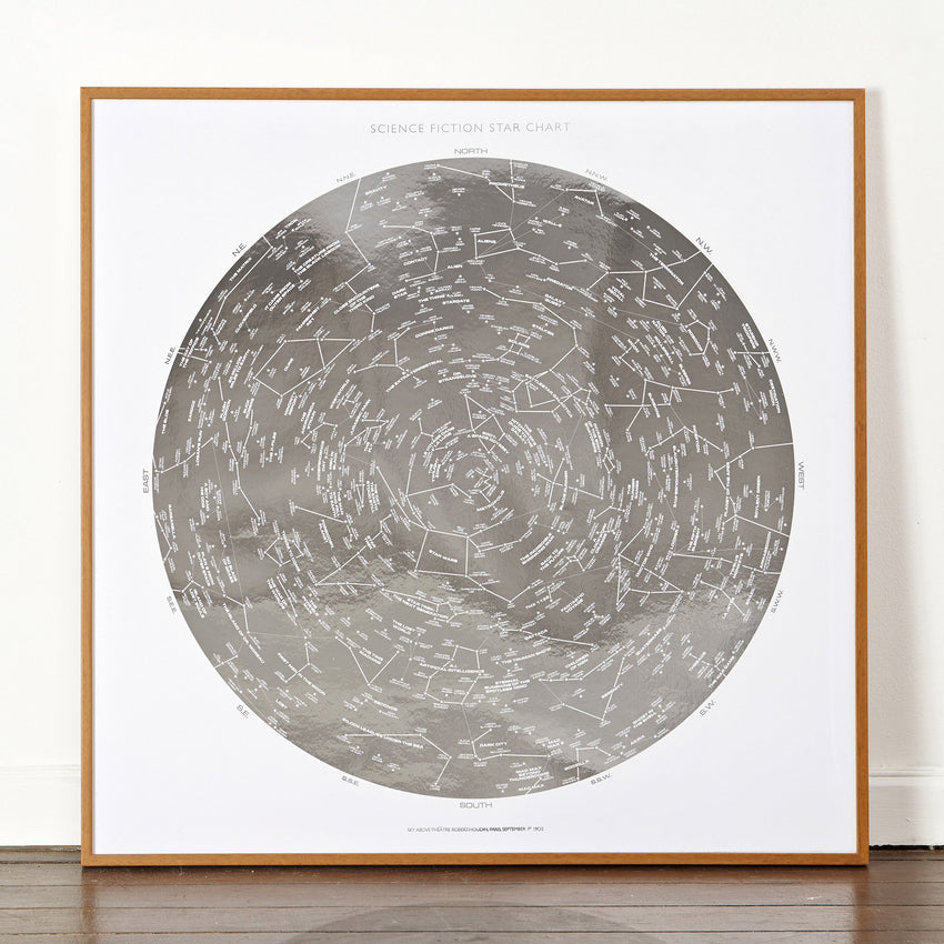 Science Fiction Star Chart - Reflective Silver Limited Edition