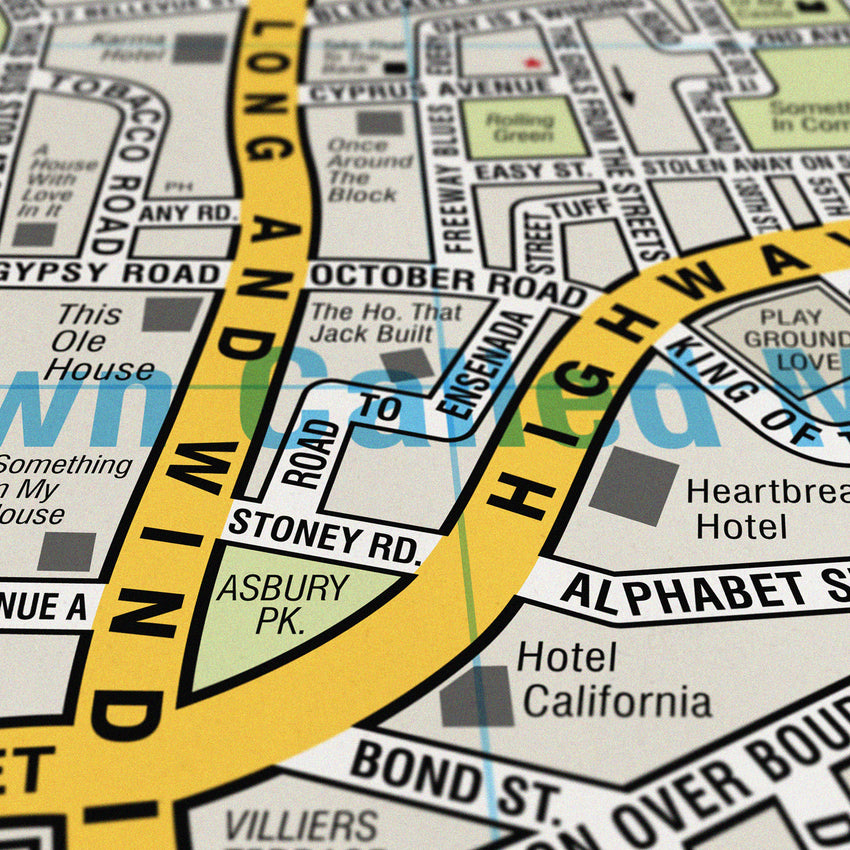 Record Label Map Song Map - Unique large format print for music lovers – Dorothy