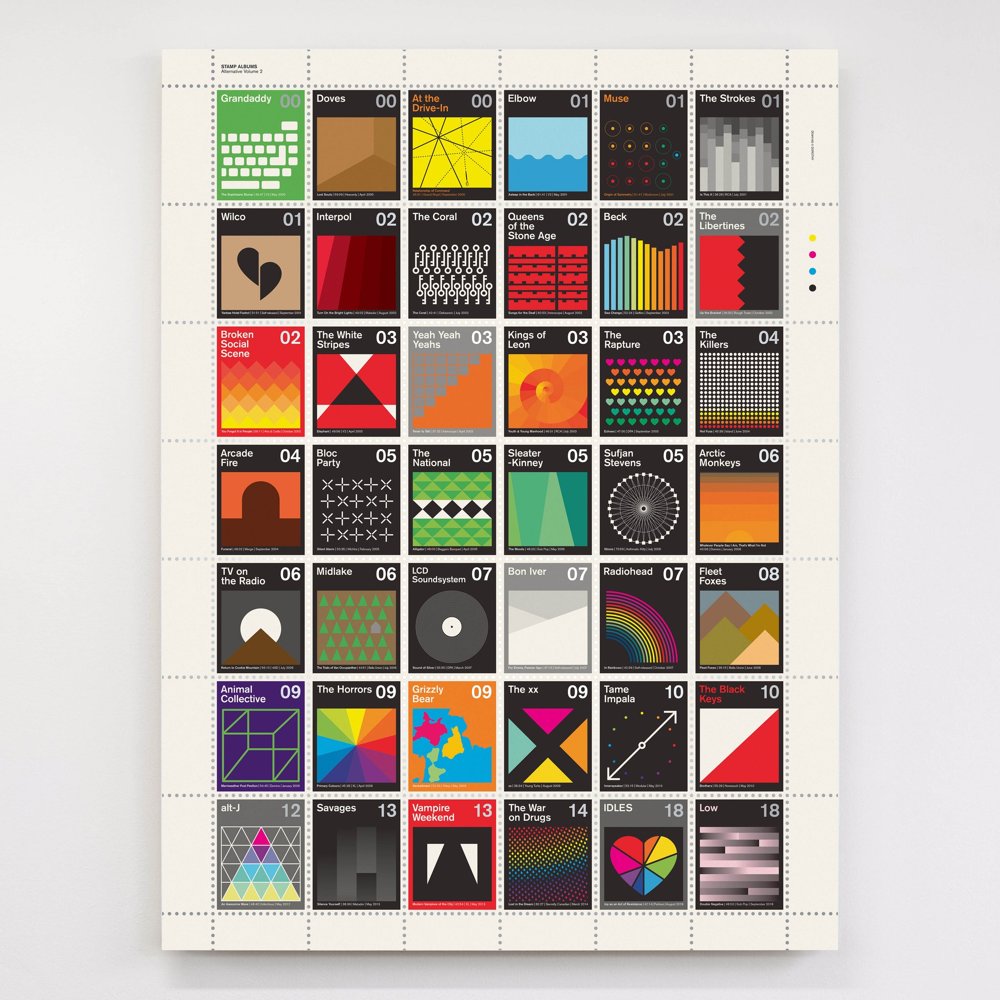 Alternative Music Stamp Album Print